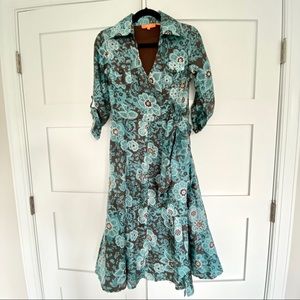 GFO by Preeti Chandra Blue and Brown Dress